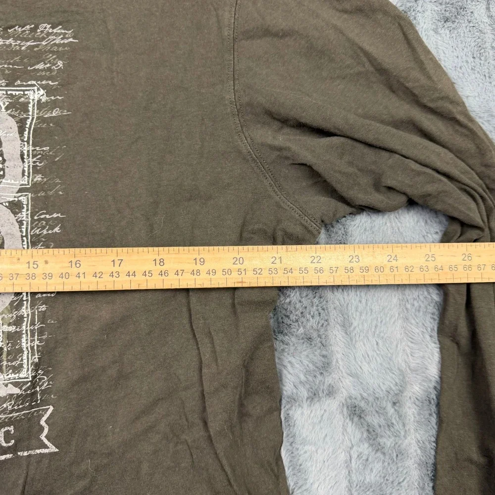 Banana Republic Mens XL Long Sleeve Graphic T-Shirt Green Cotton Est 1978 11549